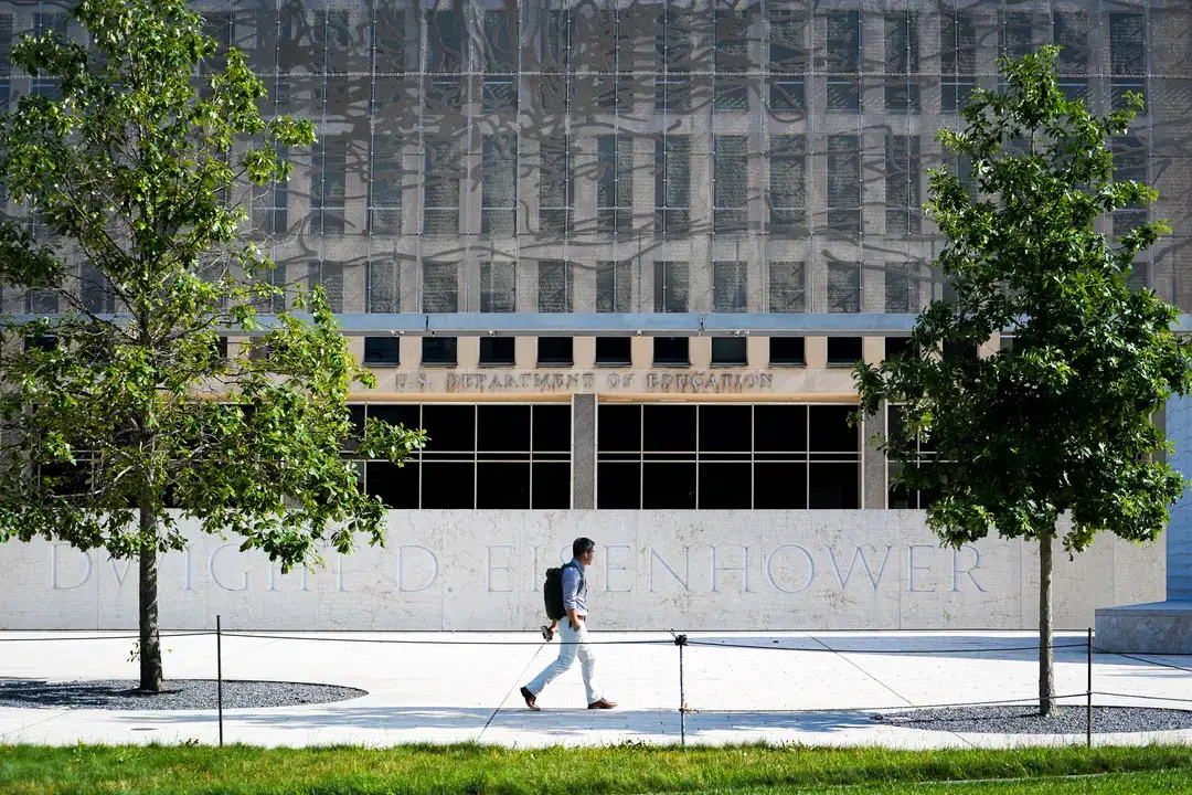 El edificio del Departamento de Educación de EE. UU. en Washington el 6 de julio de 2023. (Madalina Vasiliu/The Epoch Times)