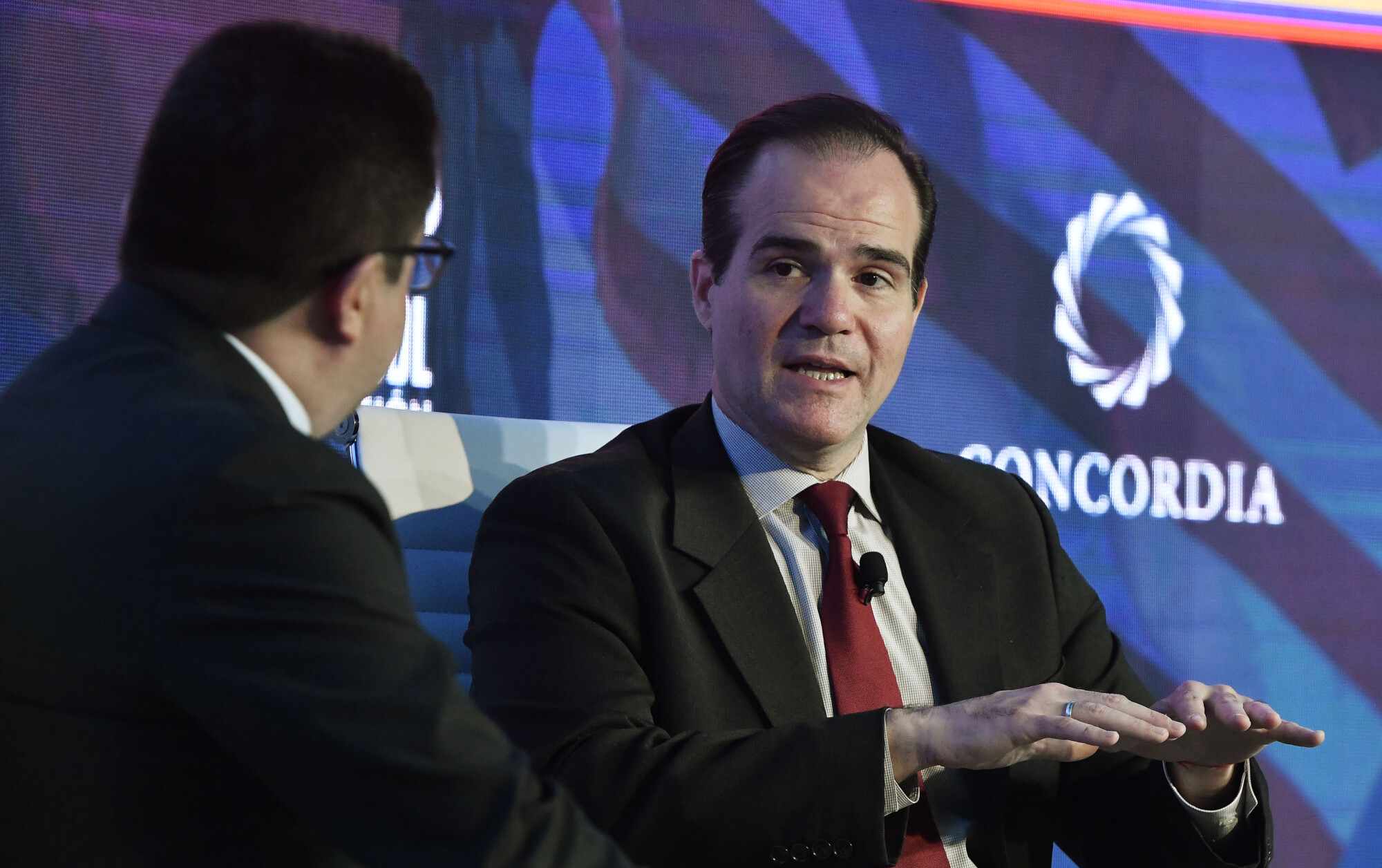 Mauricio Claver-Carone en la Cumbre Concordia Américas 2019 en Bogotá el 14 de mayo de 2019. (Gabriel Aponte/Getty Images para Concordia Summit)