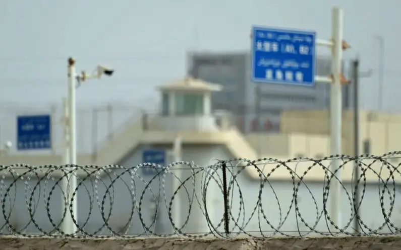 Un centro de detención en la región noroeste de Xinjiang, China, el 19 de julio de 2023. (Pedro Pardo/AFP vía Getty Images)