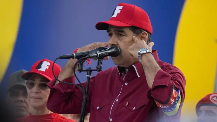 El líder chavista Nicolás Maduro habla durante un homenaje a Hugo Chávez en Caracas (Venezuela). Imagen de archivo. EFE/ Rayner Peña R
