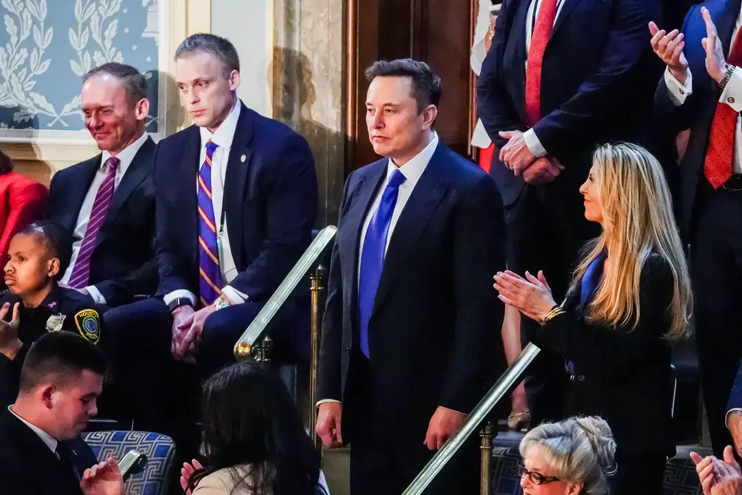 El asesor principal del presidente en la Casa Blanca, Elon Musk, asiste al discurso del presidente Donald Trump ante una sesión conjunta del Congreso en el Capitolio de EE. UU. el 4 de marzo de 2025. (Madalina Vasiliu/The Epoch Times)