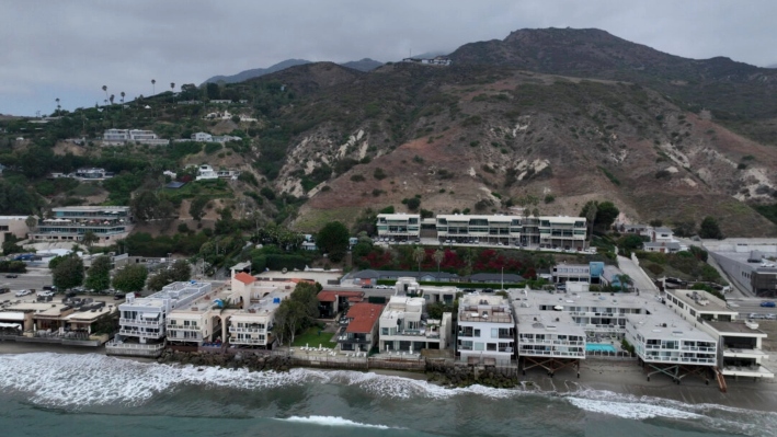 La costa del Pacífico en Malibú, California, el 12 de septiembre de 2024, tras un terremoto de magnitud 4.7 en la zona. (Jae C. Hong/AP Photo)