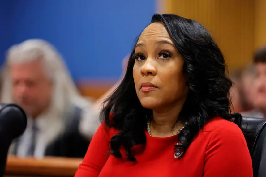 La fiscal del condado de Fulton, Fani Willis, durante una vista en el caso El estado de Georgia contra Donald J. Trump y otros en el juzgado del condado de Fulton en Atlanta, Georgia, el 1 de marzo de 2024. Alex Slitz/Pool/Getty Images