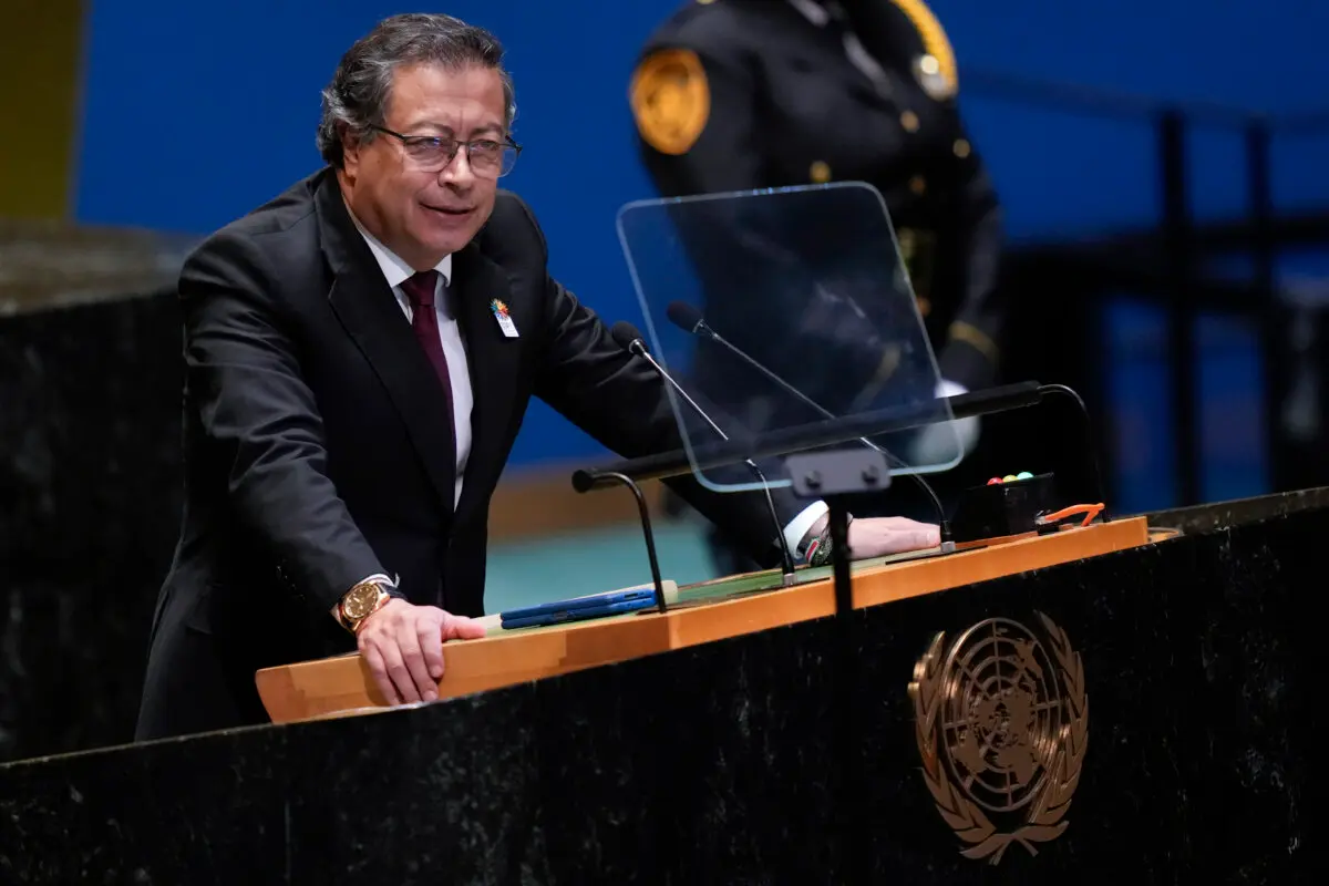 El presidente de Colombia, Gustavo Petro, se dirige a la 79ª sesión de la Asamblea General de las Naciones Unidas en la sede de las Naciones Unidas, el 24 de septiembre de 2024. Seth Wenig/Foto AP