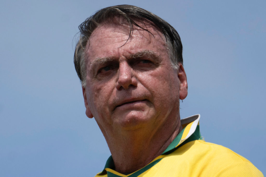 El expresidente de Brasil, Jair Bolsonaro, durante un mitin en Río de Janeiro, Brasil, el 16 de marzo de 2025. (Pablo Porciuncula/AFP vía Getty Images)