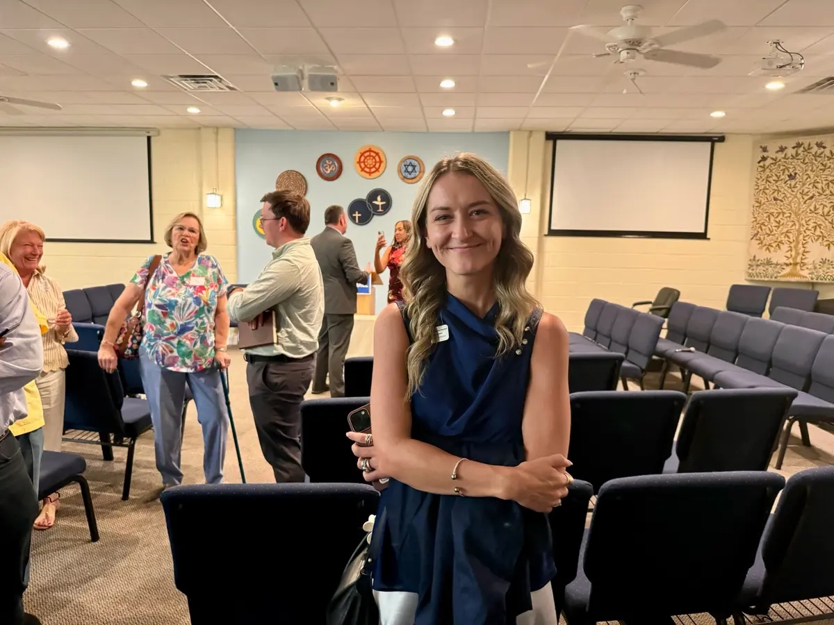 Anderson Clayton, presidente del Partido Demócrata de Carolina del Norte, tras un acto público celebrado en New Bern, Carolina del Norte, el 19 de mayo de 2025. (Arjun Singh/The Epoch Times)
