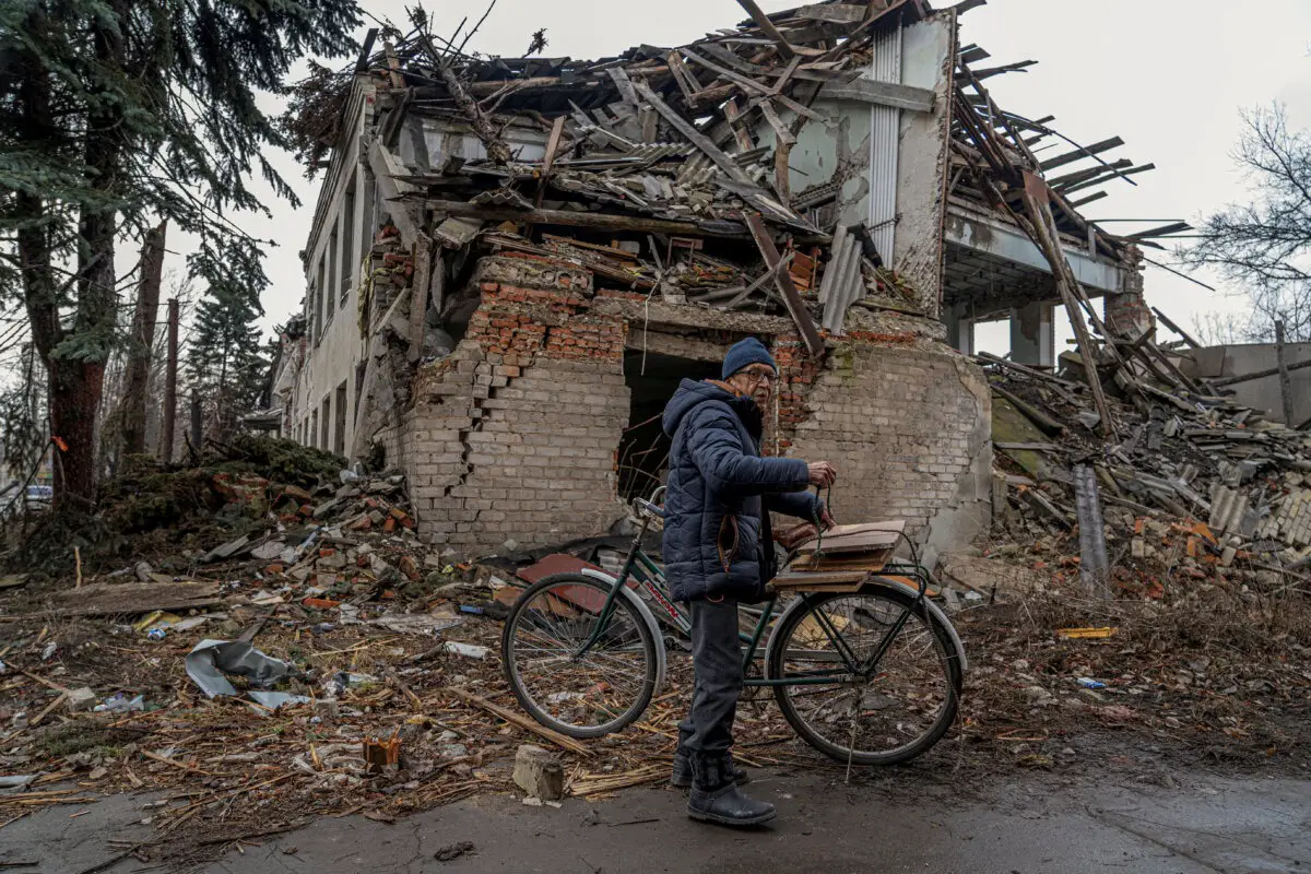 Un edificio presuntamente dañado por los ataques rusos en Pokrovsk, Ucrania, el 25 de enero de 2025. (Anton Shynkarenko/Reuters).