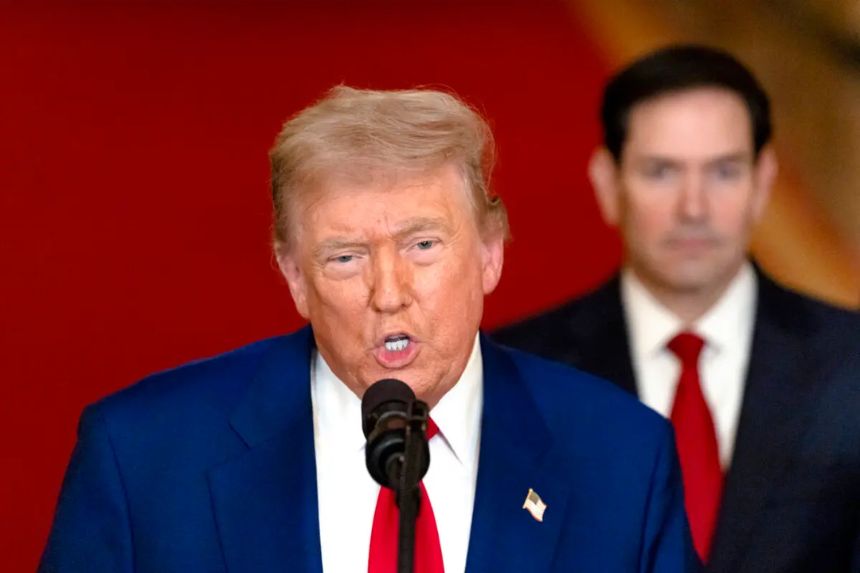 El presidente Donald Trump se dirige a la nación desde la Casa Blanca el 21 de junio de 2025. (Carlos Barria/AFP a través de Getty Images)