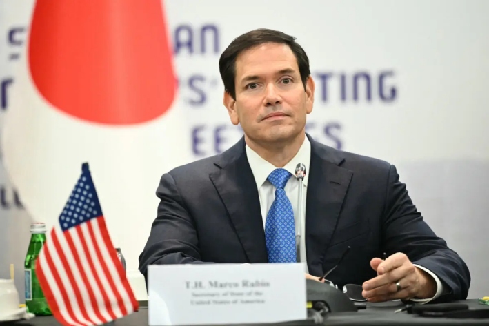 El secretario de Estado Marco Rubio asiste a una reunión en el Centro de Convenciones de Kuala Lumpur, en Kuala Lumpur, el 11 de julio de 2025. (Mandel Ngan/Pool/AFP a través de Getty Images)