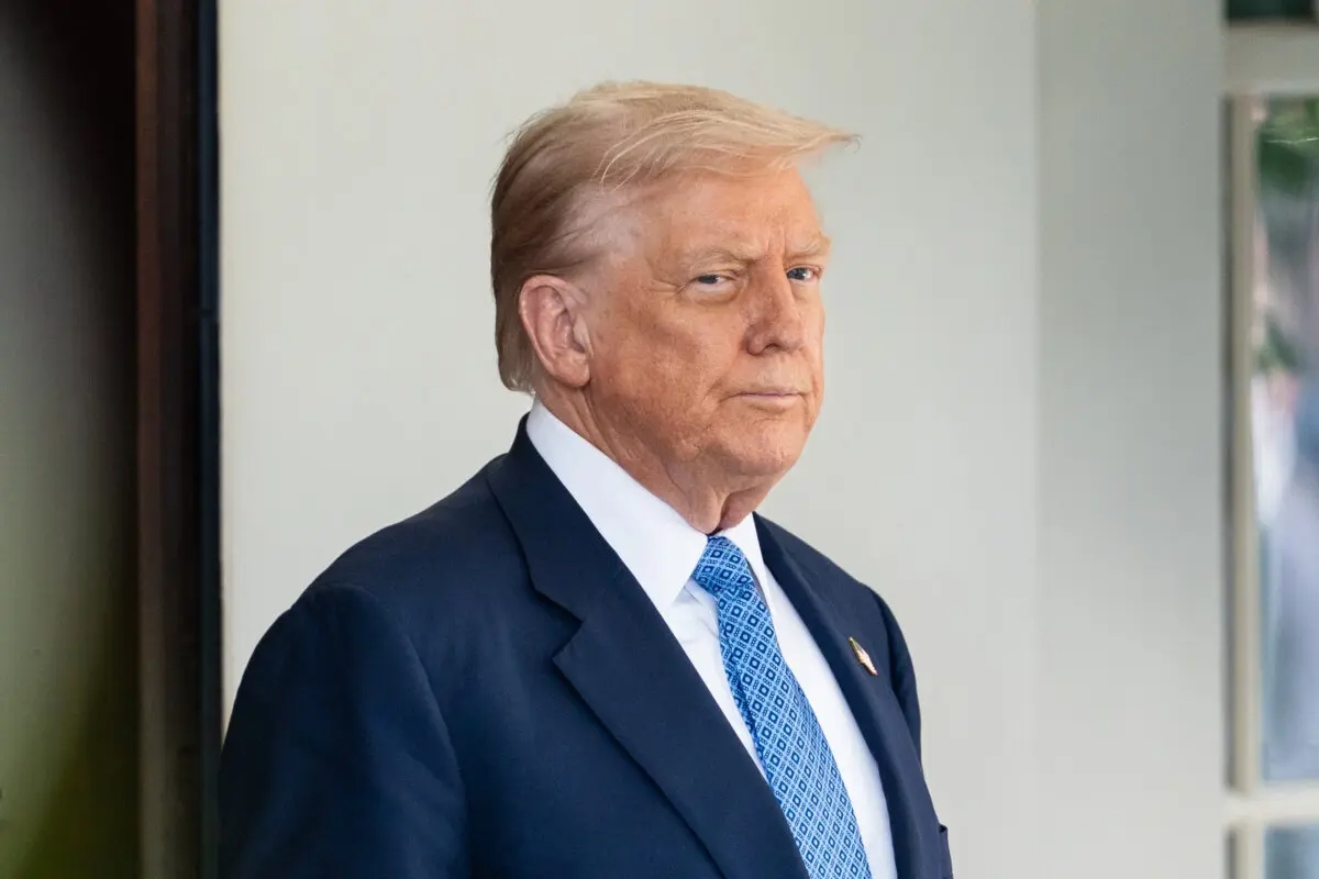 El presidente Donald Trump en la Casa Blanca en Washington el 8 de agosto de 2025. Madalina Kilroy/The Epoch Times