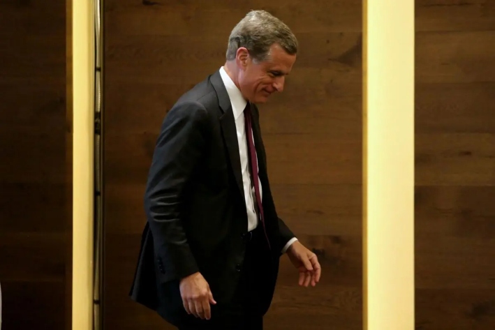 El entonces presidente del Banco de la Reserva Federal de Dallas, Robert Kaplan, en un acto en Ciudad de México, el 14 de julio de 2017. (Edgard Garrido/Reuters)
