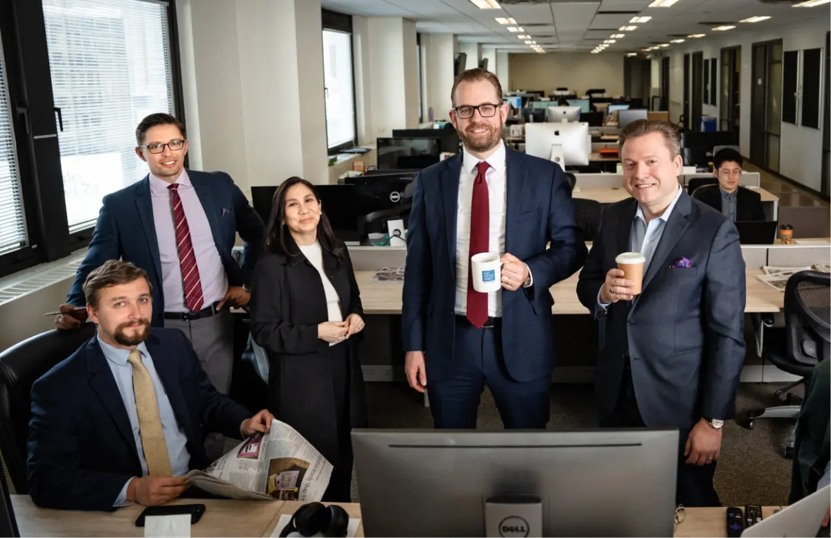 La sala de redacción de The Epoch Times en su sede de Nueva York. (The Epoch Times)