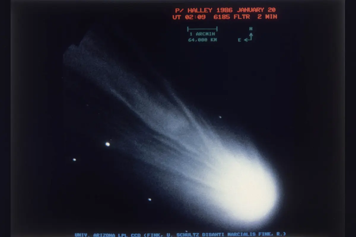 El cometa Halley el 20 de enero de 1986. (Space Frontiers/Hulton Archive/Getty Images)