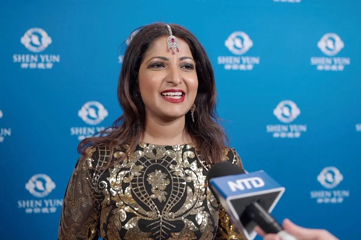 Preity Upala, actriz y ex Miss India Internacional, disfrutó de Shen Yun Performing Arts en el Dolby Theatre de Hollywood, California, el 3 de mayo de 2025. (NTD)