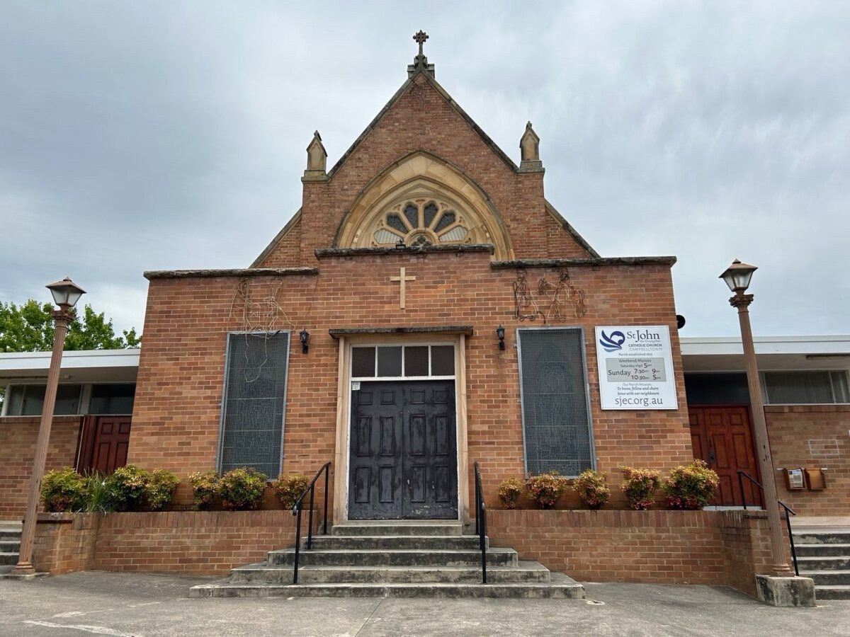 Iglesia de San Juan Evangelista, en Campbelltown, al suroeste de Sídney, Australia. (Cortesía de Stacey Wang).