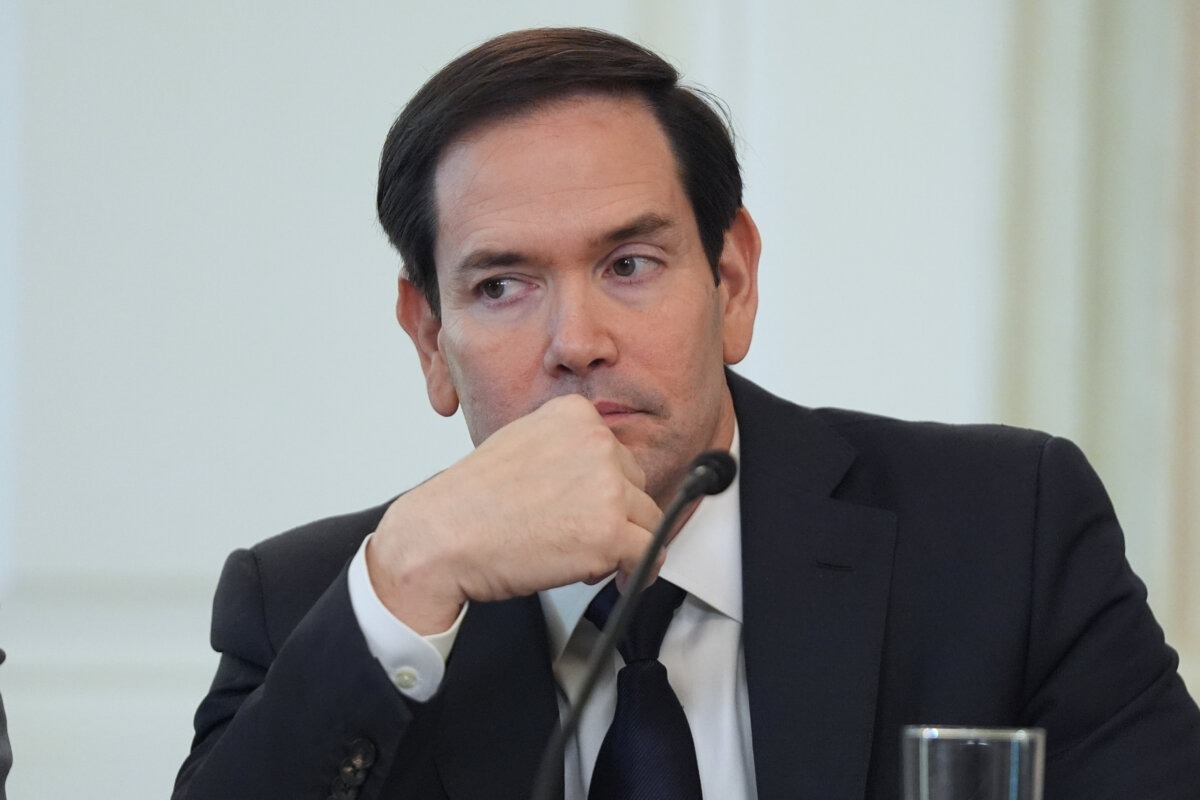El secretario de Estado Marco Rubio en el comedor de gala de la Casa Blanca el 8 de octubre de 2025. (Evan Vucci/AP Photo).