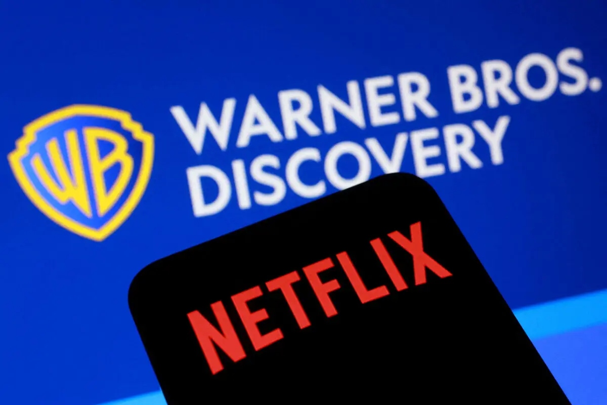 Los logotipos de Netflix y Warner Bros Discovery aparecen en esta ilustración creada el 5 de diciembre de 2025. (Dado Ruvic/Reuters)